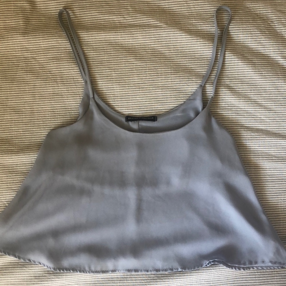 BRANDY MELVILLE baby blue tank top